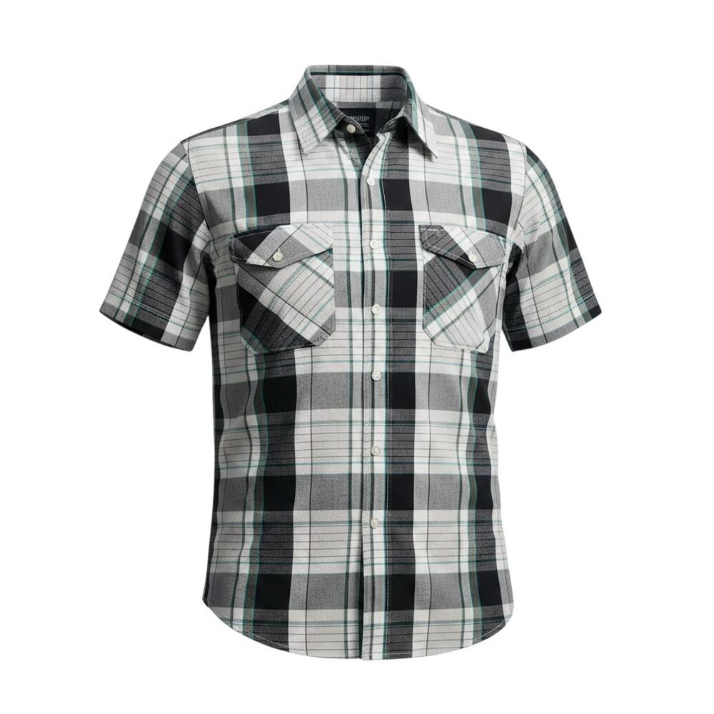 Beverly Hills Polo Club Men's Shirt S Plaid Short Sleeve Western Button Up